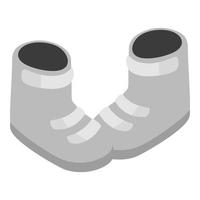 Ski boots icon, isometric style vector