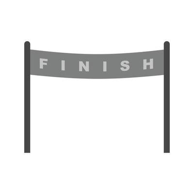 Finish Line Flat Greyscale Icon