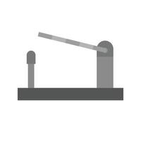 Check Post Barrier Flat Greyscale Icon vector