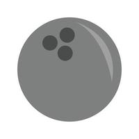 Bowling Ball Flat Greyscale Icon vector