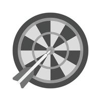 Darts Game Flat Greyscale Icon vector