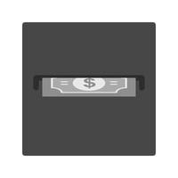 Slot of Bills Flat Greyscale Icon vector