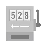 Slot Machine Flat Greyscale Icon vector