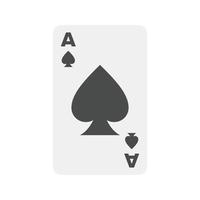 Spades Card Flat Greyscale Icon vector