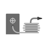 Water Hose Flat Greyscale Icon vector