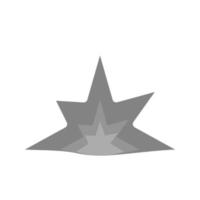 Explosion Flat Greyscale Icon vector