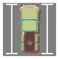 icono de camión de plataforma, estilo isométrico vector