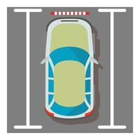 Green car icon, isometric style vector