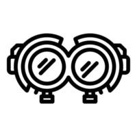 Eyesight testing device icon, outline style vector