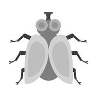 Fly Flat Greyscale Icon vector