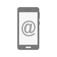 Email Address Flat Greyscale Icon vector