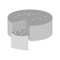 Goat Cheese Flat Greyscale Icon vector