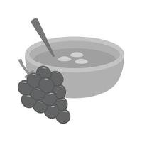 icono de escala de grises plano de sopa fría española vector