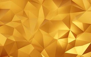 Abstract geometric gold color background, polygon, low poly pattern. 3d render illustration. photo