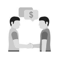 Payment Discussion Flat Greyscale Icon vector