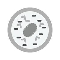 Bacteria in Slide Flat Greyscale Icon vector