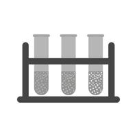 Test Tubes Flat Greyscale Icon vector