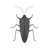 bug ii icono plano en escala de grises vector