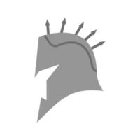 Ancient Face Mask Flat Greyscale Icon vector