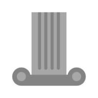 Column Flat Greyscale Icon vector