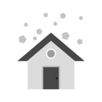 Hailstorm Flat Greyscale Icon vector