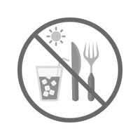 Fasting Flat Greyscale Icon vector