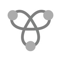 Atomic Structure II Flat Greyscale Icon vector