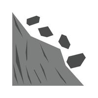 Landslide Flat Greyscale Icon vector