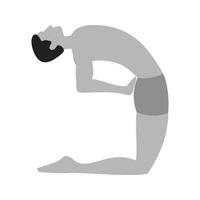 Camel Pose II Flat Greyscale Icon vector