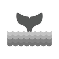 Oceans Flat Greyscale Icon vector