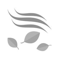 Leaves in Wind Flat Greyscale Icon vector