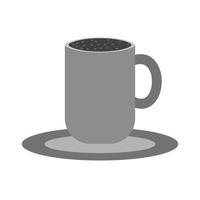 Espresso Flat Greyscale Icon vector