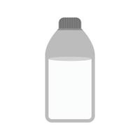 Milk Bottle Flat Greyscale Icon vector