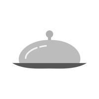 Serve Dinner Flat Greyscale Icon vector