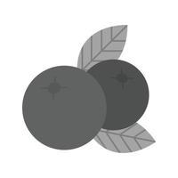 icono de escala de grises plana de arándanos vector