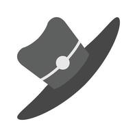 Hat Flat Greyscale Icon vector