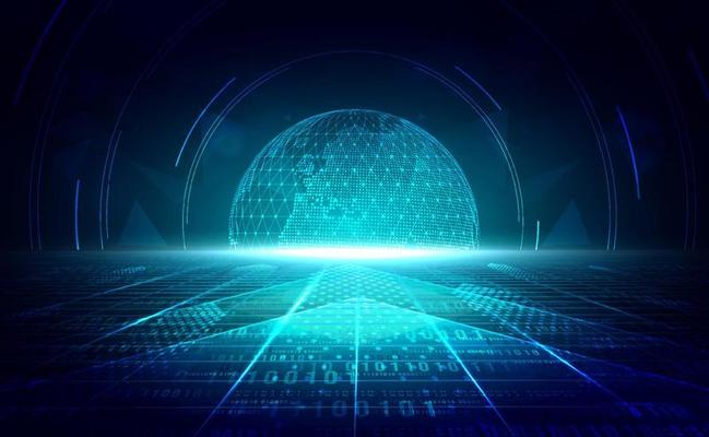 Abstract digital technology big data blue green background, cyber nano information communication, innovation future quantum tech, internet network connection, circuit line dot illustration 3d vector