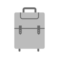 Suitcase Flat Greyscale Icon vector