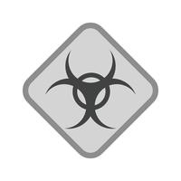 Hazard Flat Greyscale Icon vector