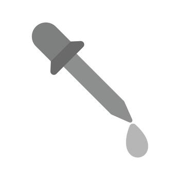 Dropper Flat Greyscale Icon vector