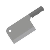 Meat Cleaver Flat Greyscale Icon vector