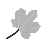 Autumn Leaf Flat Greyscale Icon vector