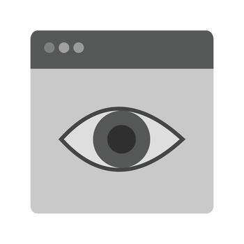 Web Design Flat Greyscale Icon vector