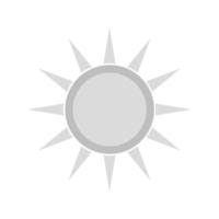 Sunny Flat Greyscale Icon vector