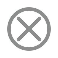 Do Not Cross Flat Greyscale Icon vector