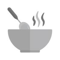 Hot Food Flat Greyscale Icon vector