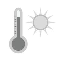 Hot Weather Flat Greyscale Icon vector