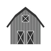 Barn Flat Greyscale Icon vector
