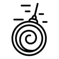 Pendulum in motion icon, outline style vector