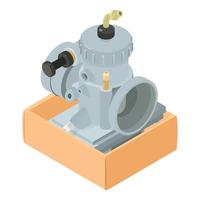 Carburetor icon, isometric style vector